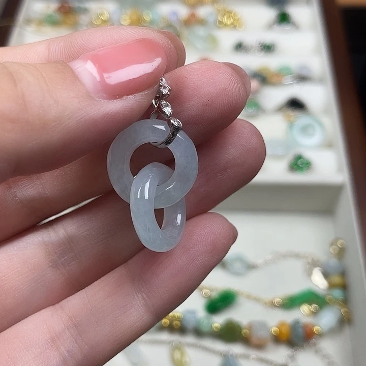 翡翠银S925镶嵌颈饰