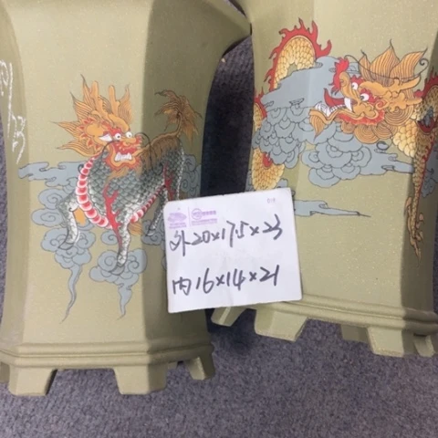 紫砂花盆左***跳老粉复购福利两只