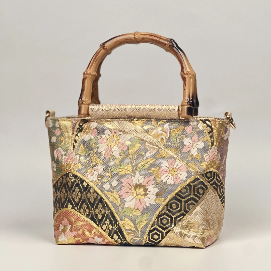 西阵织包竹柄菜篮子包花卉手提包新国风包包斜挎包女款轻奢通勤包