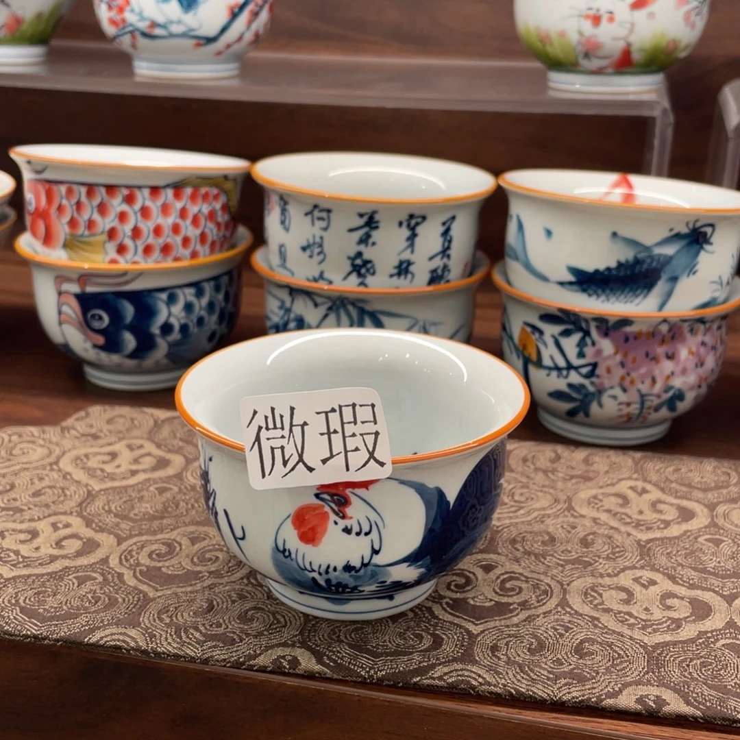 微瑕釉下彩纯手绘