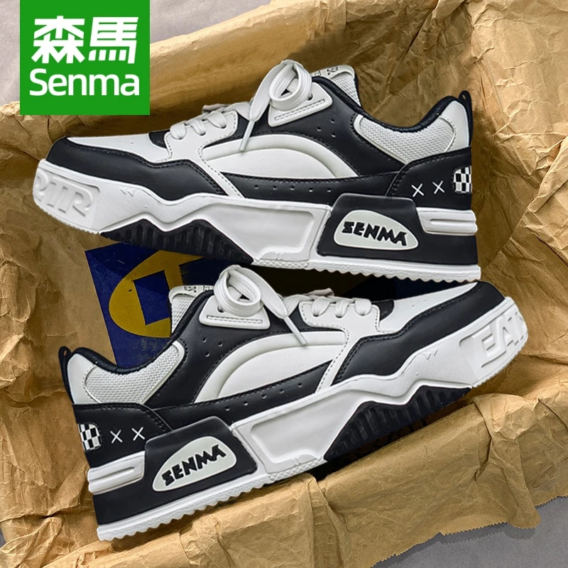 SENMA/森马男款宽脚板鞋2025新款秋季时尚厚底百搭休闲鞋上班通勤