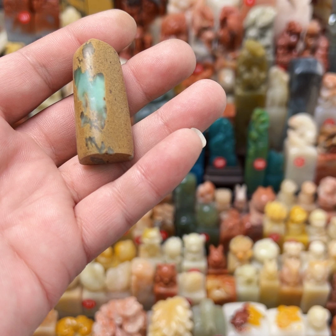 昌化石印石画***画手工制作