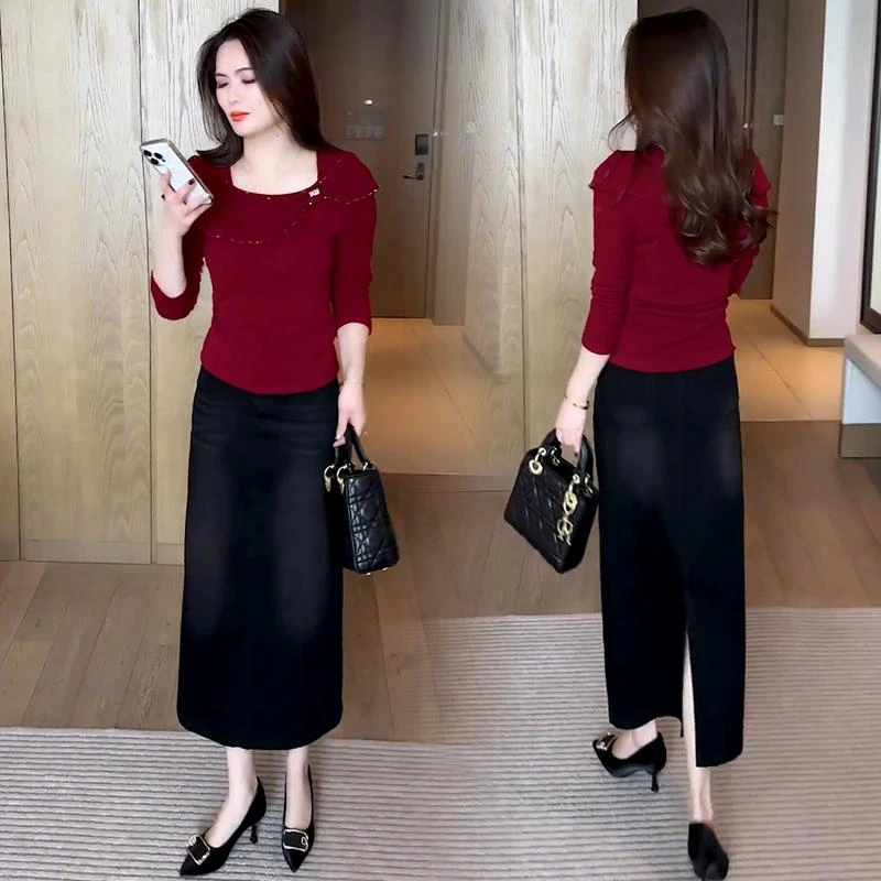 时尚设计感T恤女2025春季新款气质蝴蝶结洋气小衫修身体恤衫上衣