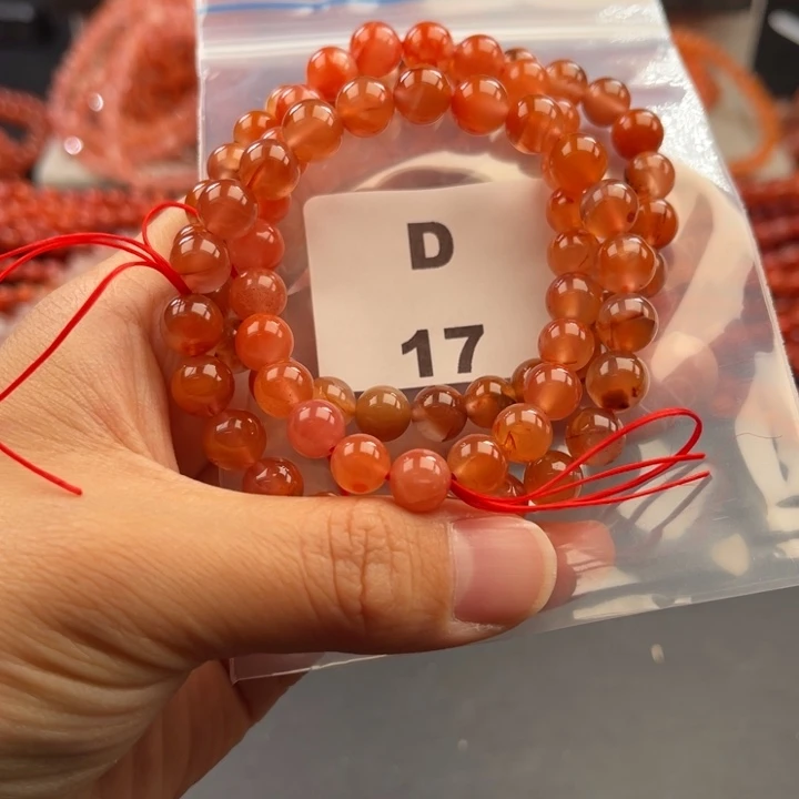 南红玛瑙未镶嵌多样性发货默认微瑕称重7mm3条