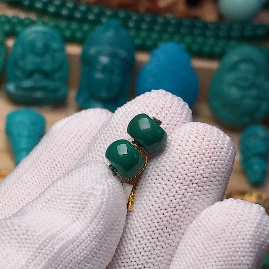 未镶嵌绿松石珠宝奇石8mm