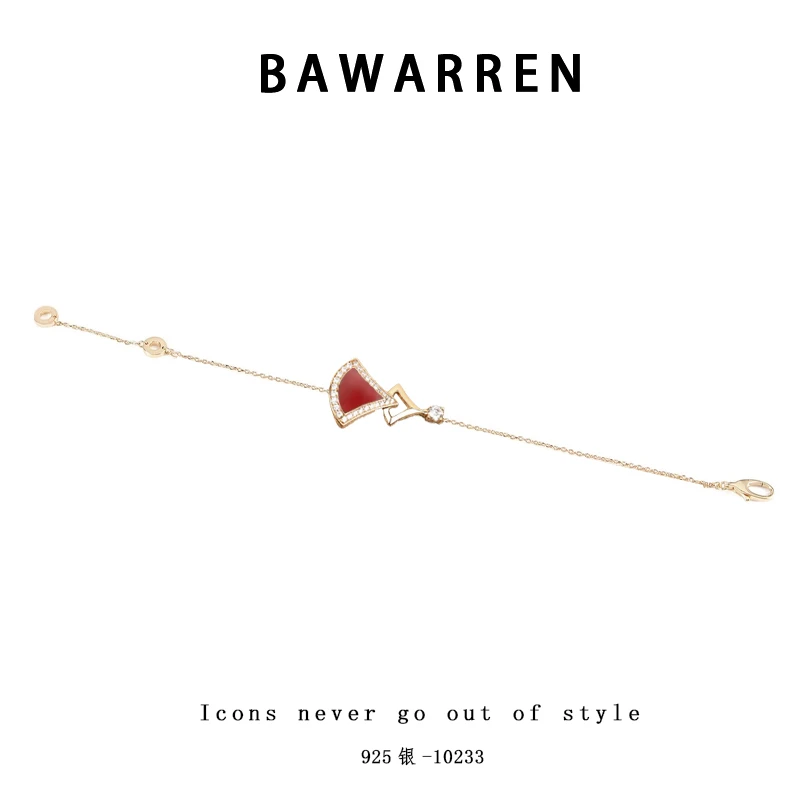 Bawarren 925银手链 Bawarren 10233-红裙子手链时尚百搭小众简约