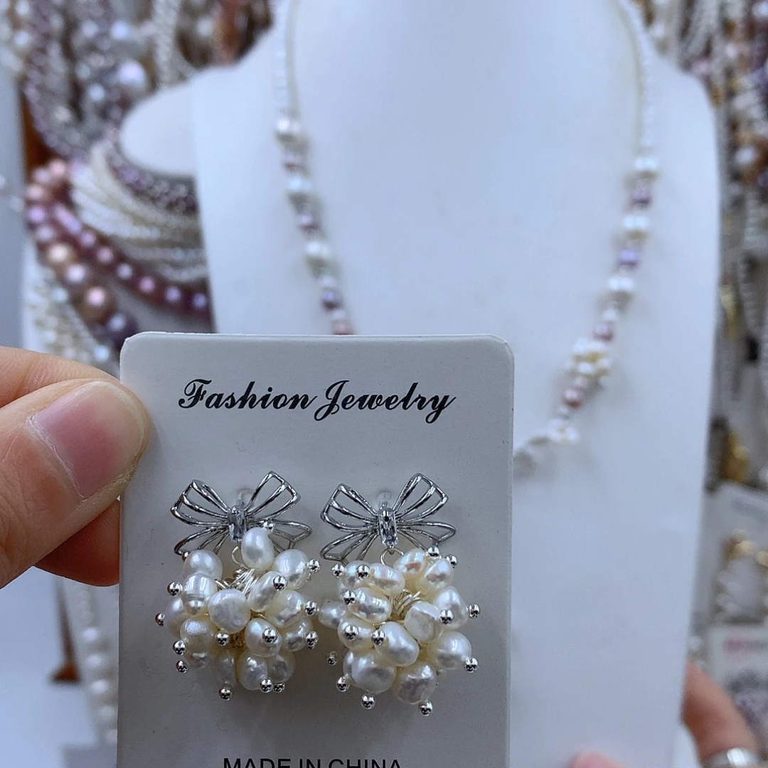 颈饰合金淡水珍珠