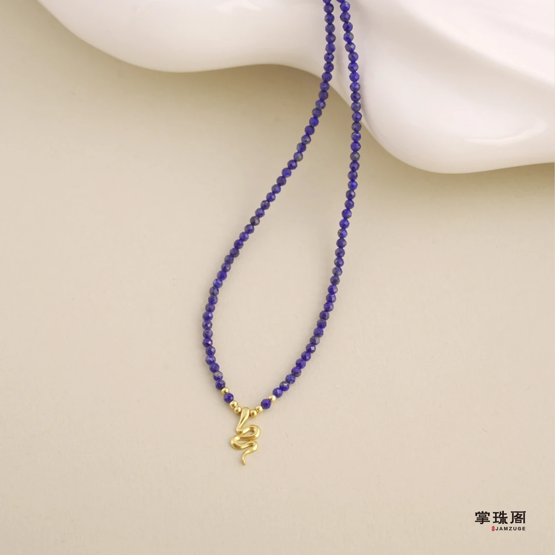 掌珠阁【璀璨星河】S925+青金石气质轻奢时尚项链