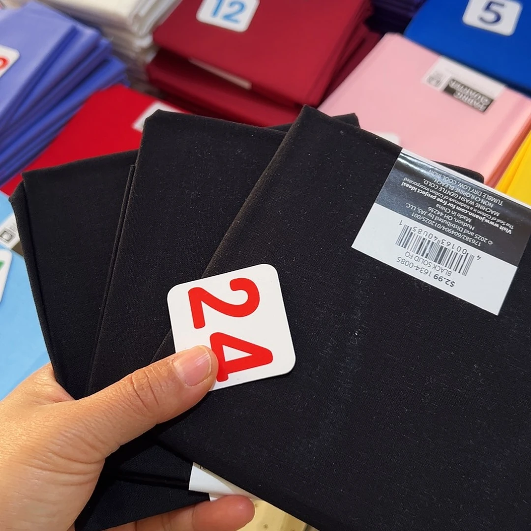 棉3片品牌原单纯棉小布块45.50厘米一片黑色