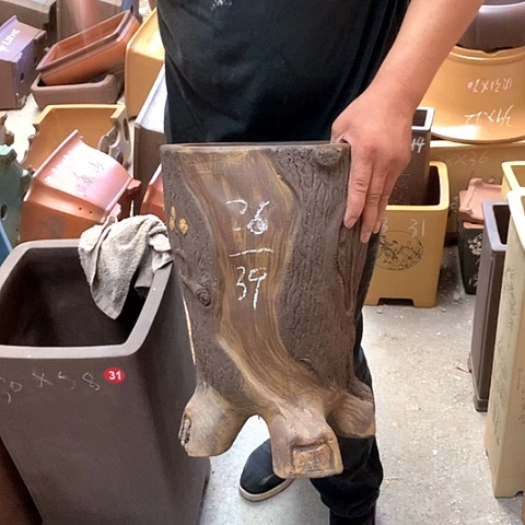 紫砂花盆手工艺品