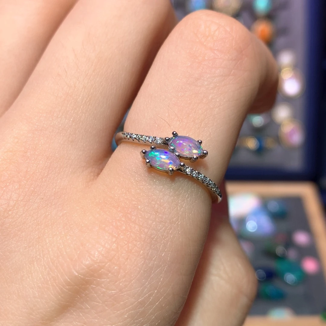 欧泊银S925镶嵌戒指款式