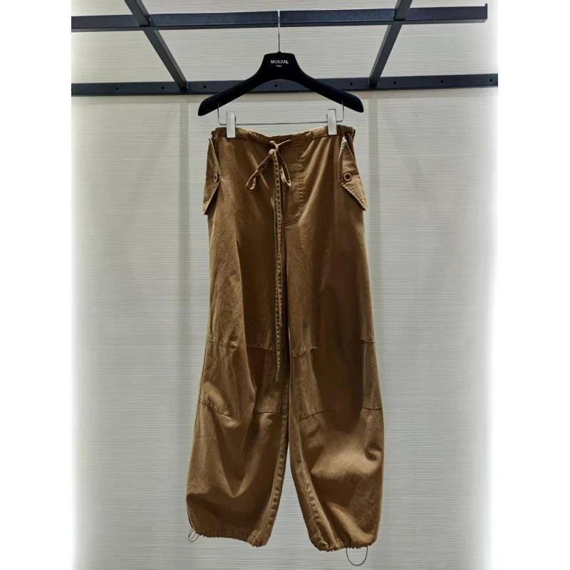MO夏季新款纯色抽绳束脚工装风休闲裤 XM2561543