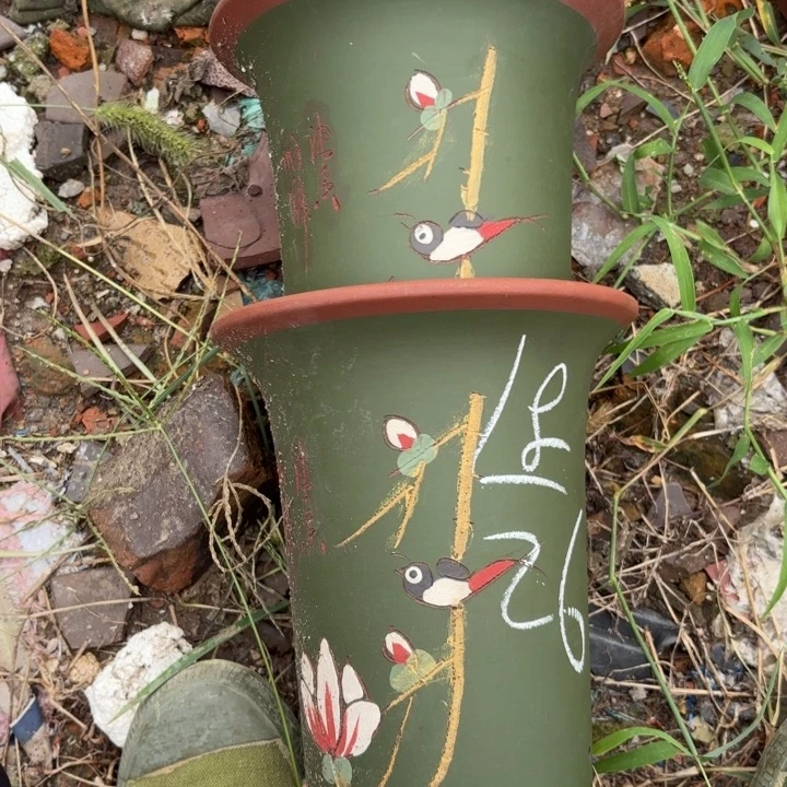 紫砂花盆紫砂的花