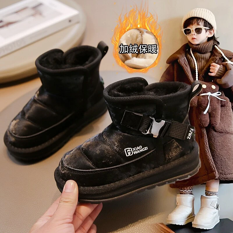2815儿童雪地靴冬季新款加绒加厚男女款棉鞋防滑保暖雪地靴