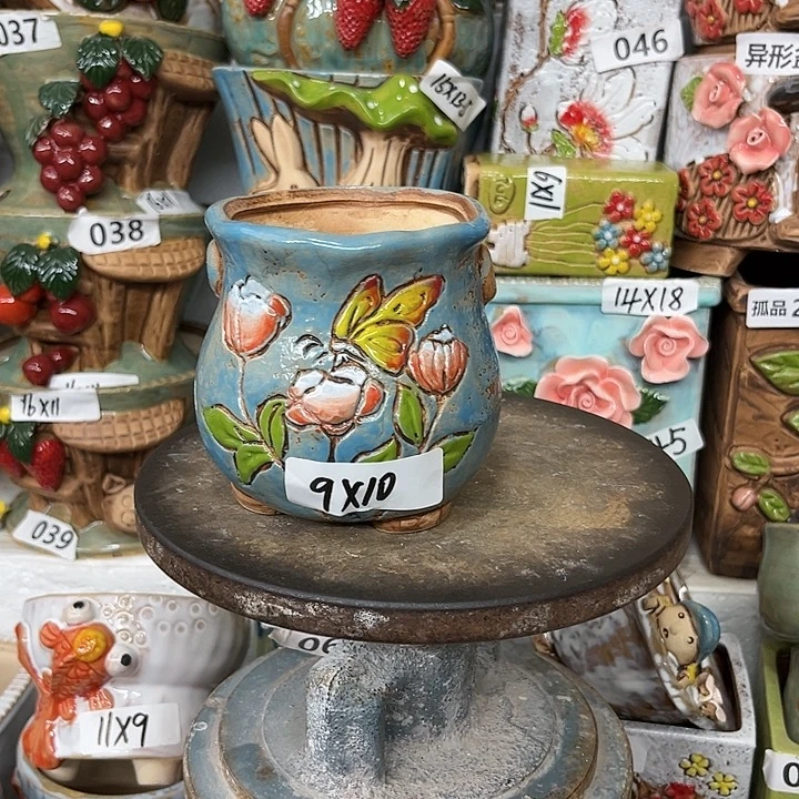 紫砂花盆粗陶材质多肉花盆