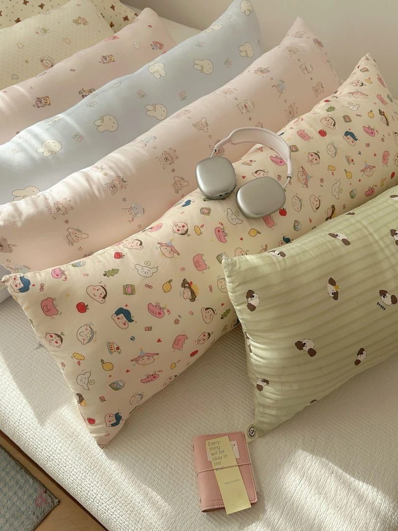 【L·W梨窝】ins风小清新 全棉双层纱布 大抱枕 可拆洗 质感比较好