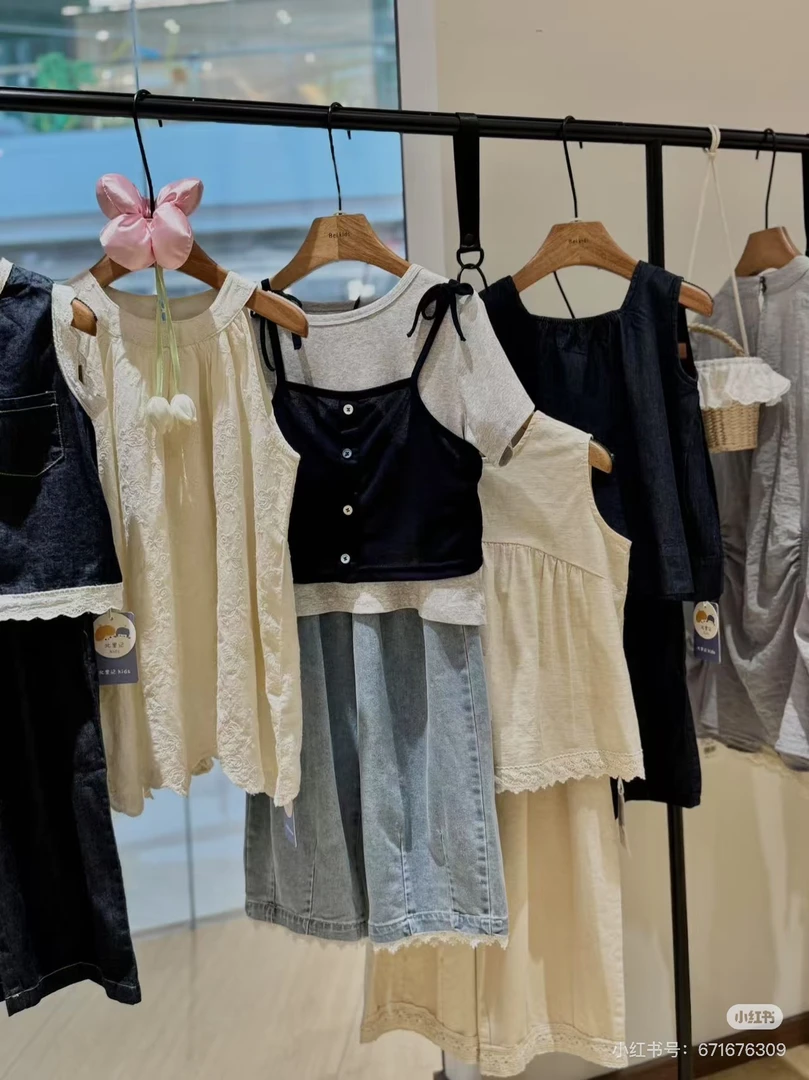 （备注编码）2024春夏季儿童女童经典百搭款上衣裤子