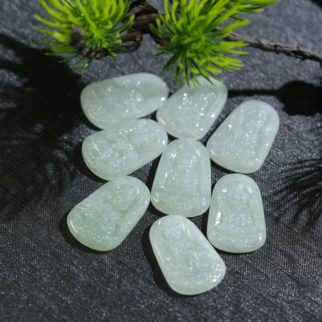 【初见珠宝】翡翠八大守护吊坠23-1C351X13【多样性发一件】31*19mm+