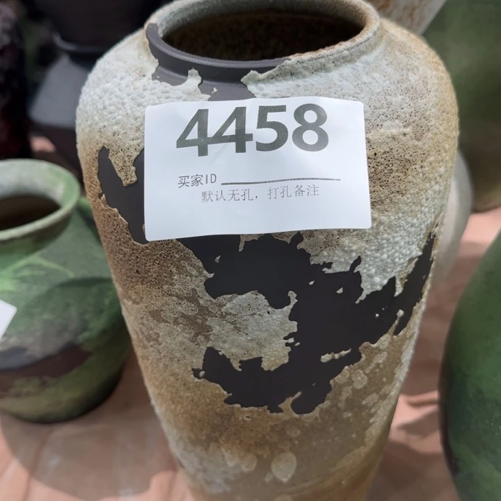 瓷片景德镇高温花器编码4458高32口8默认无孔