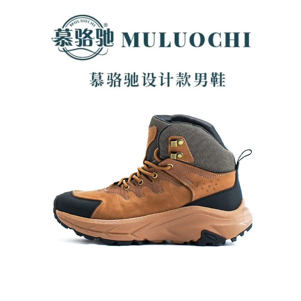 f设计款中高端手工休闲工装靴子户外运动越野男鞋1