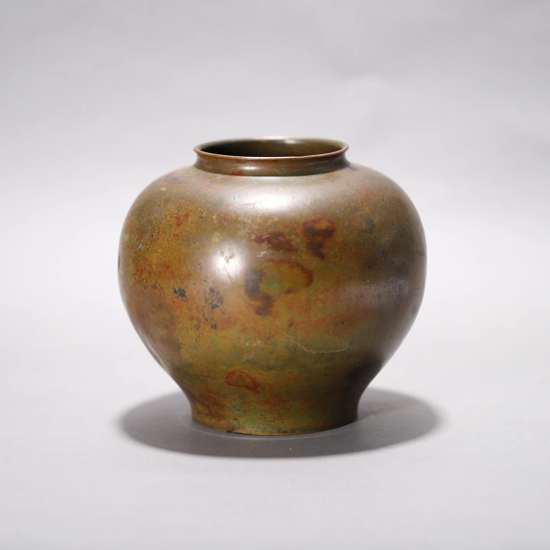 lot23 DY4623 清代 铜敛口罐