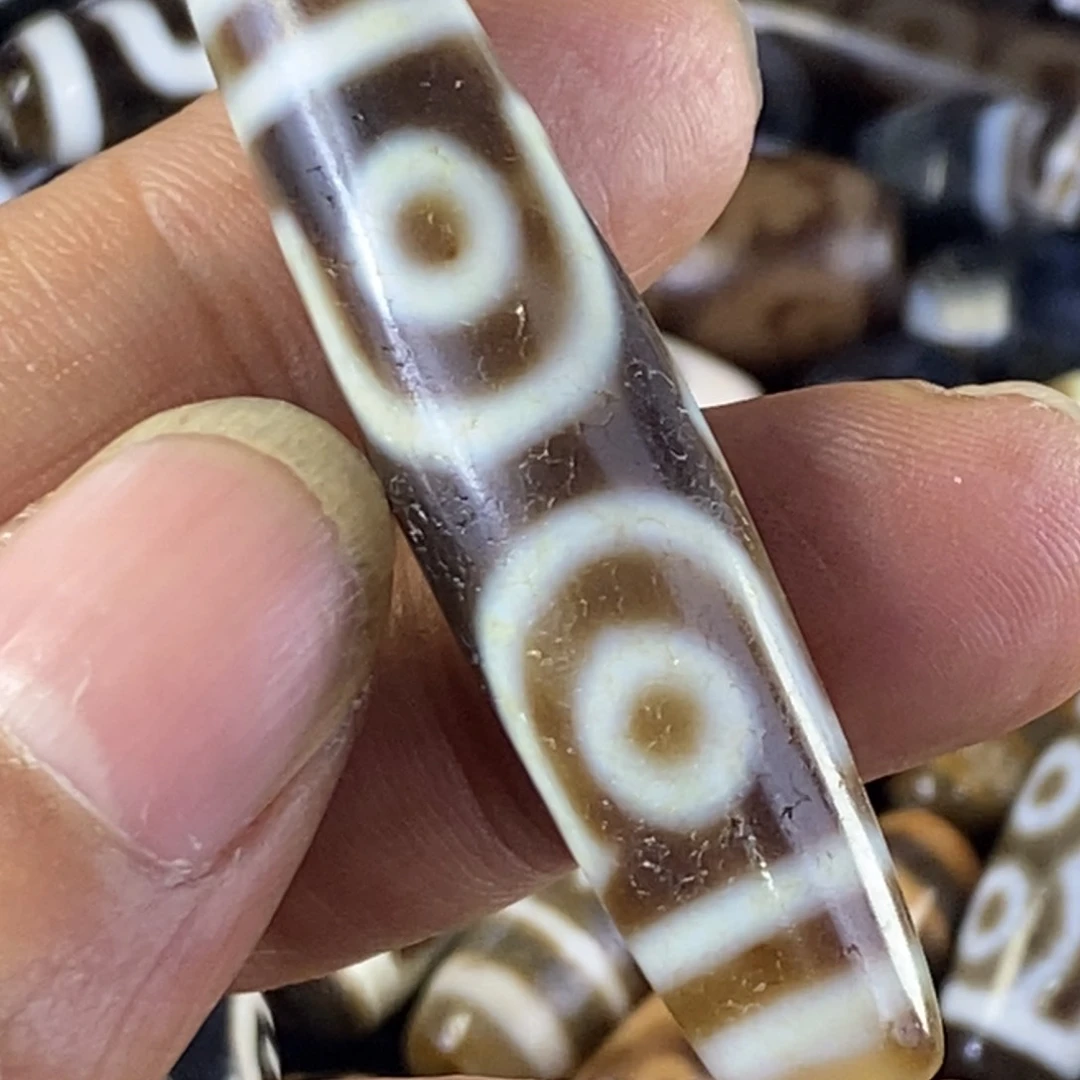 玛瑙/玉髓颈饰未镶嵌行运老料三眼