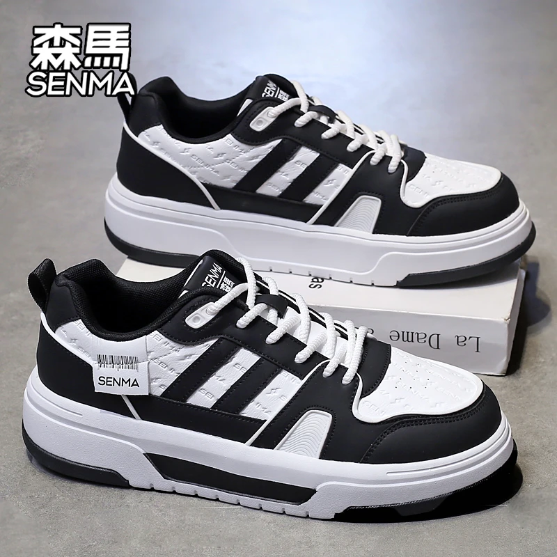 SENMA/森马2025秋季新款运动薄荷曼波板鞋时尚百搭潮流低帮小白鞋