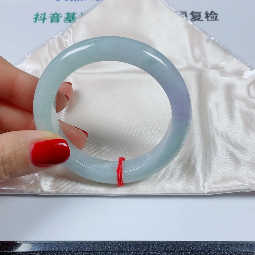 翡翠未镶嵌手镯圈口56宽12.5厚9.2