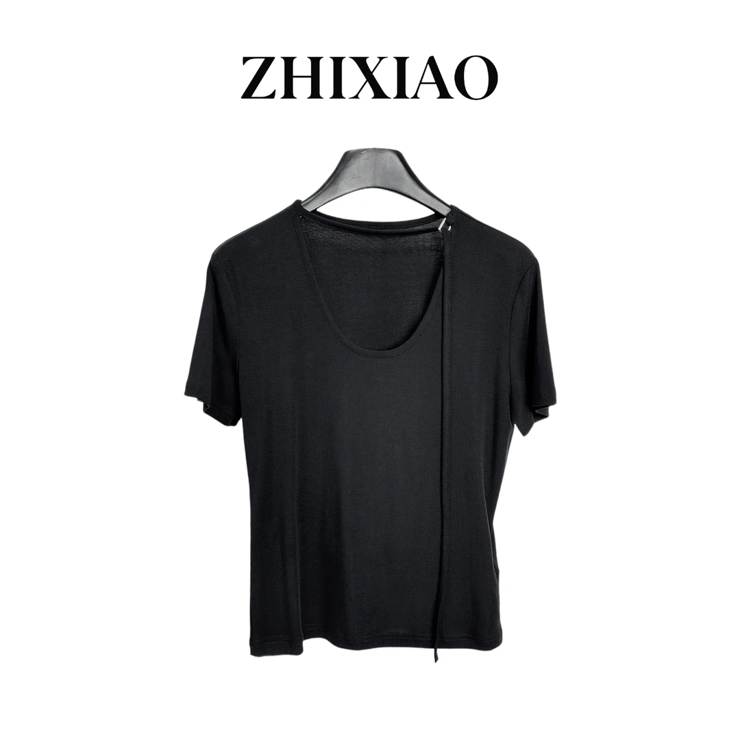 【ZHIXIAO】秋冬新款：极简U领短袖92688