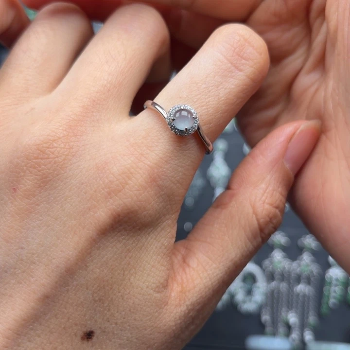 翡翠银S925镶嵌耳饰