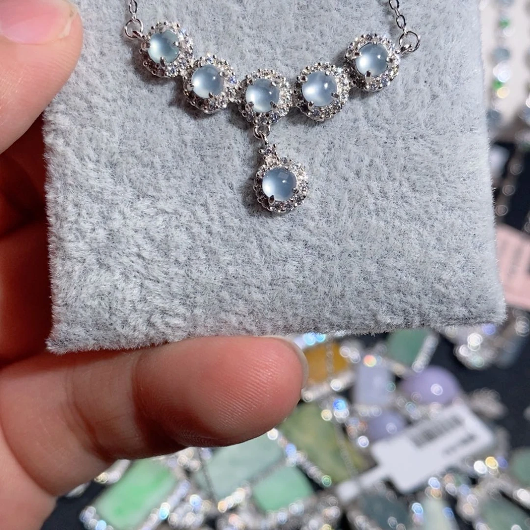 翡翠银S925镶嵌颈饰j jk o