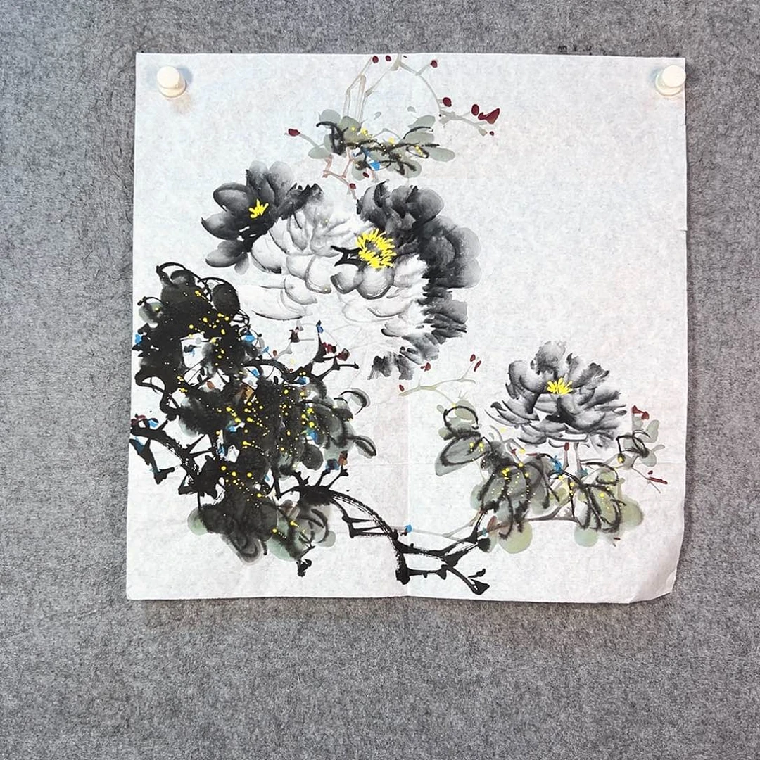 国画384 山水黔城市桥东区南
