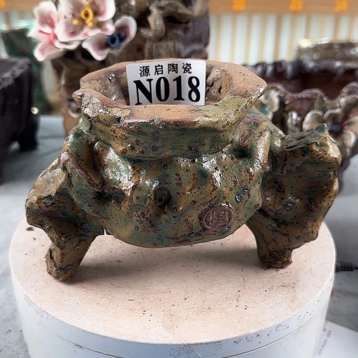 紫砂花盆景德镇陶瓷多肉018