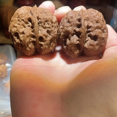 把件文玩核桃老太湖带彩42