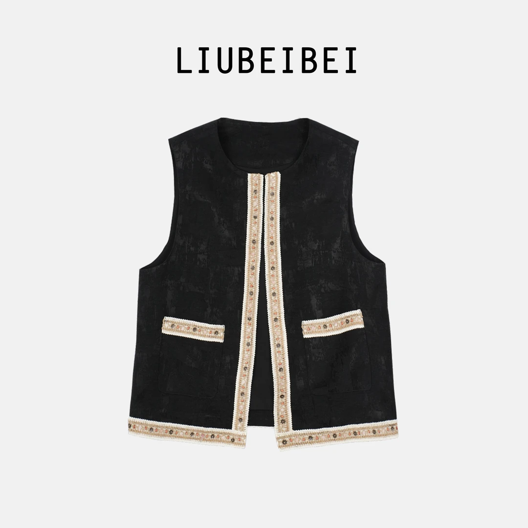LIUBIEBEI【云岫织烟】2025新中式国风马甲外套女8732