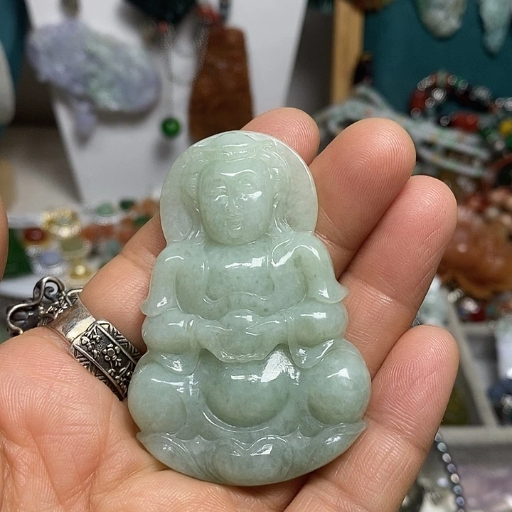 翡翠未镶嵌吊坠(赠链)
