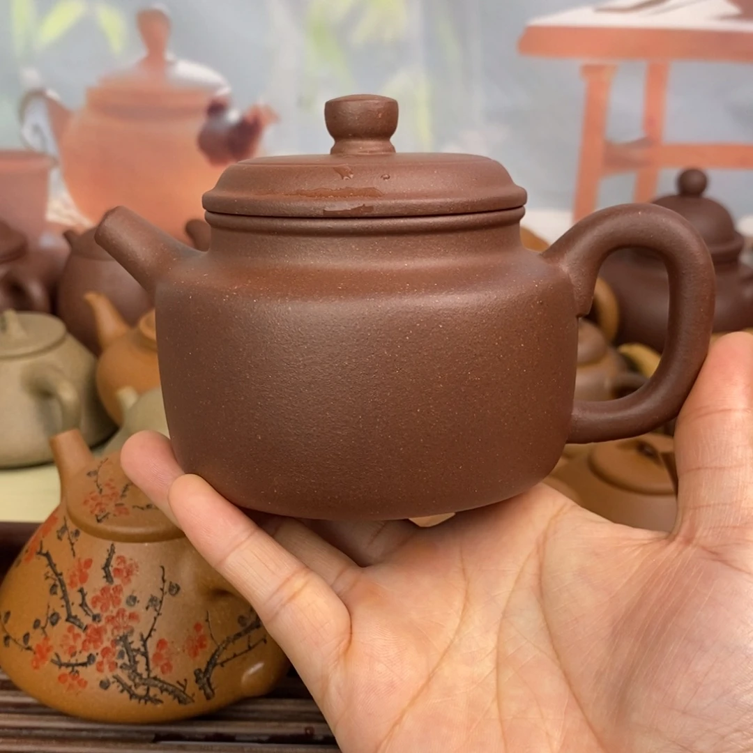 茶壶紫砂240ccccc深井羊角山紫泥德钟