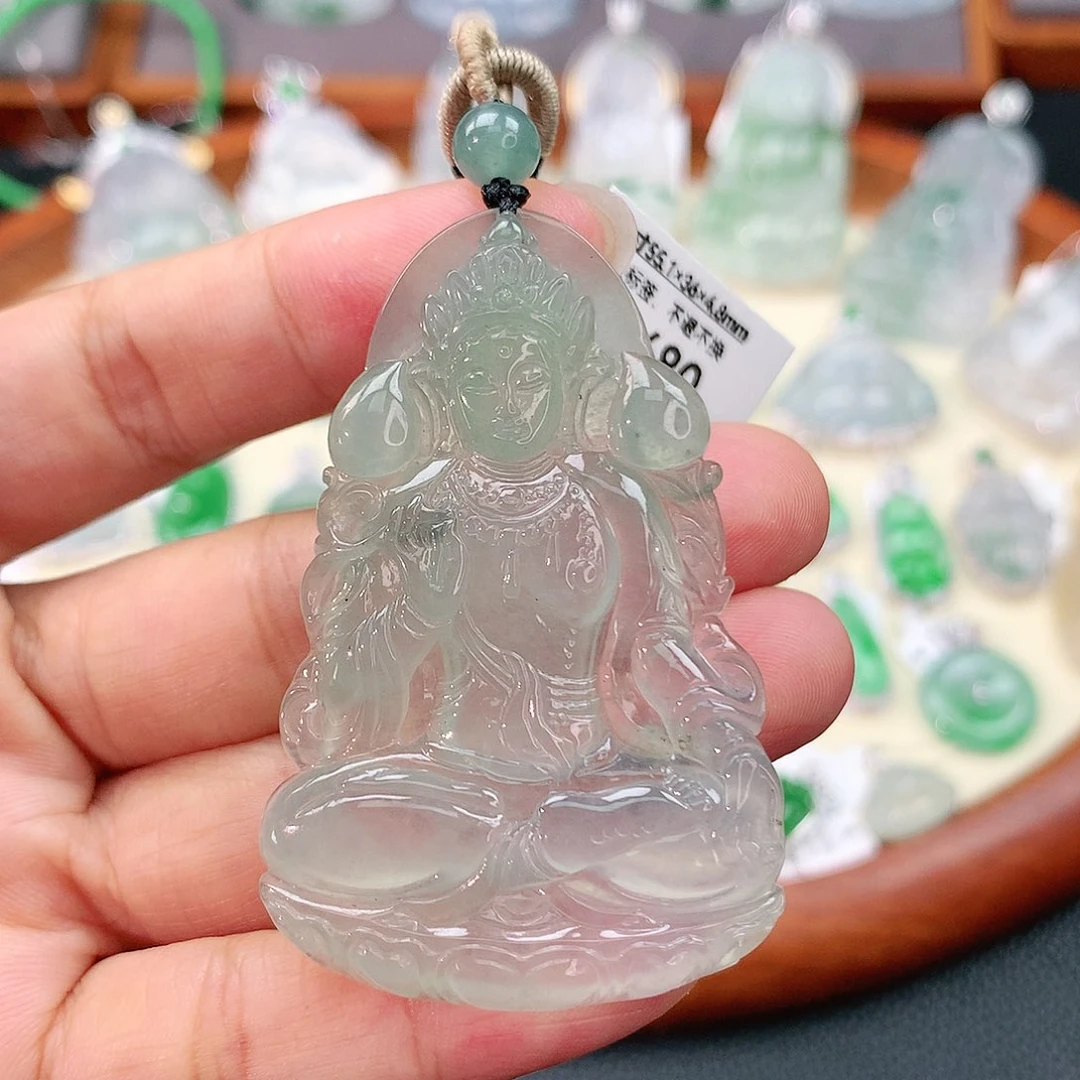 颈饰未镶嵌翡翠度母观音