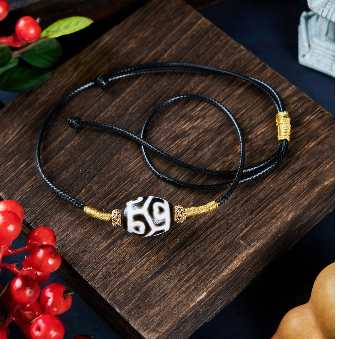 「名匠手作」f心六眼达洛玛瑙锁骨链 纯手工 巴西天然玛瑙