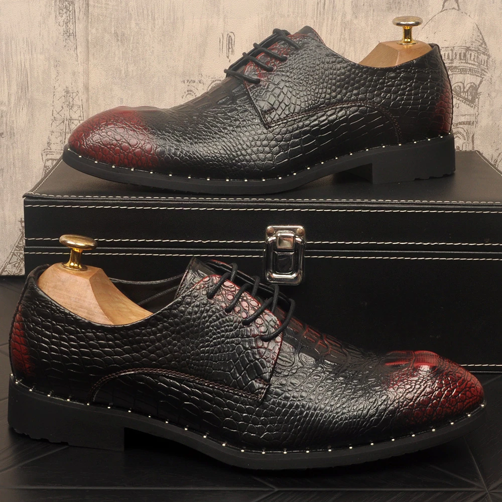 内增高英伦风尖头休闲皮鞋时尚潮流擦色正装商务皮鞋男士韩版工作