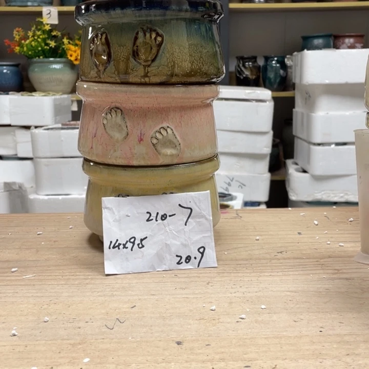 紫砂花盆多肉花盆微瑕7