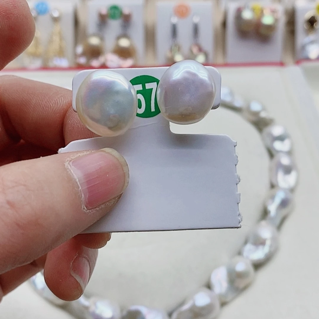 【闪购商品】淡水珍珠耳饰银S925镶嵌