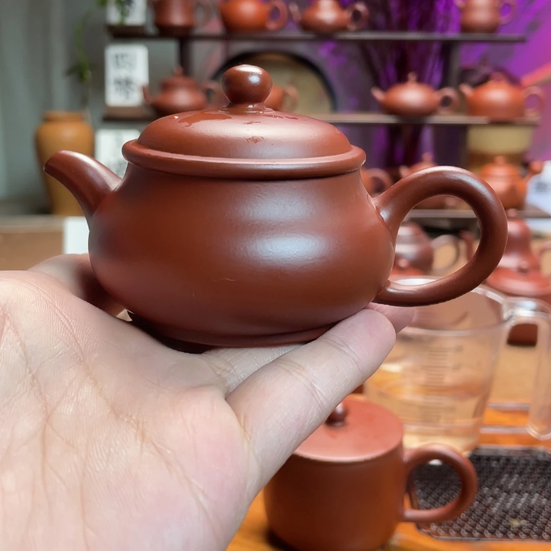 紫砂茶壶优*晨明炉120cc手拉壶