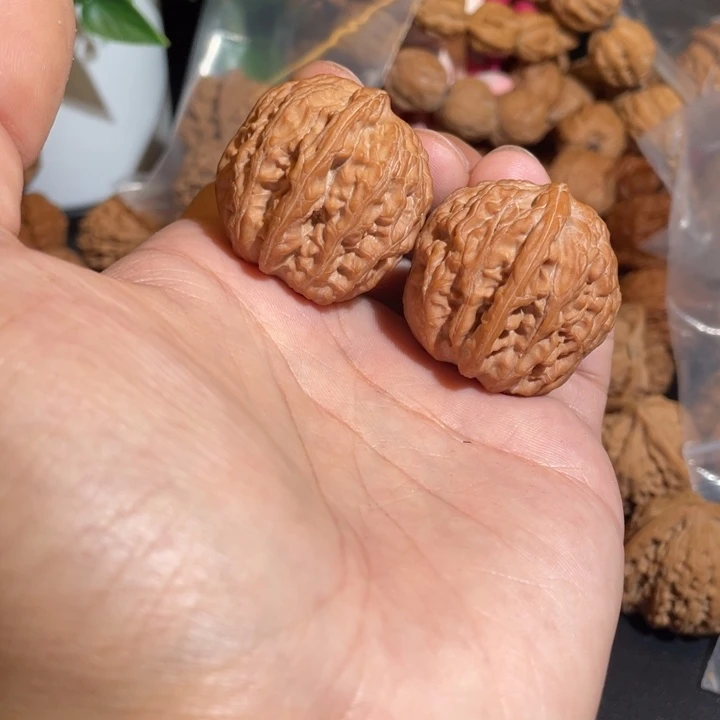 文玩核桃把件命34石子磨