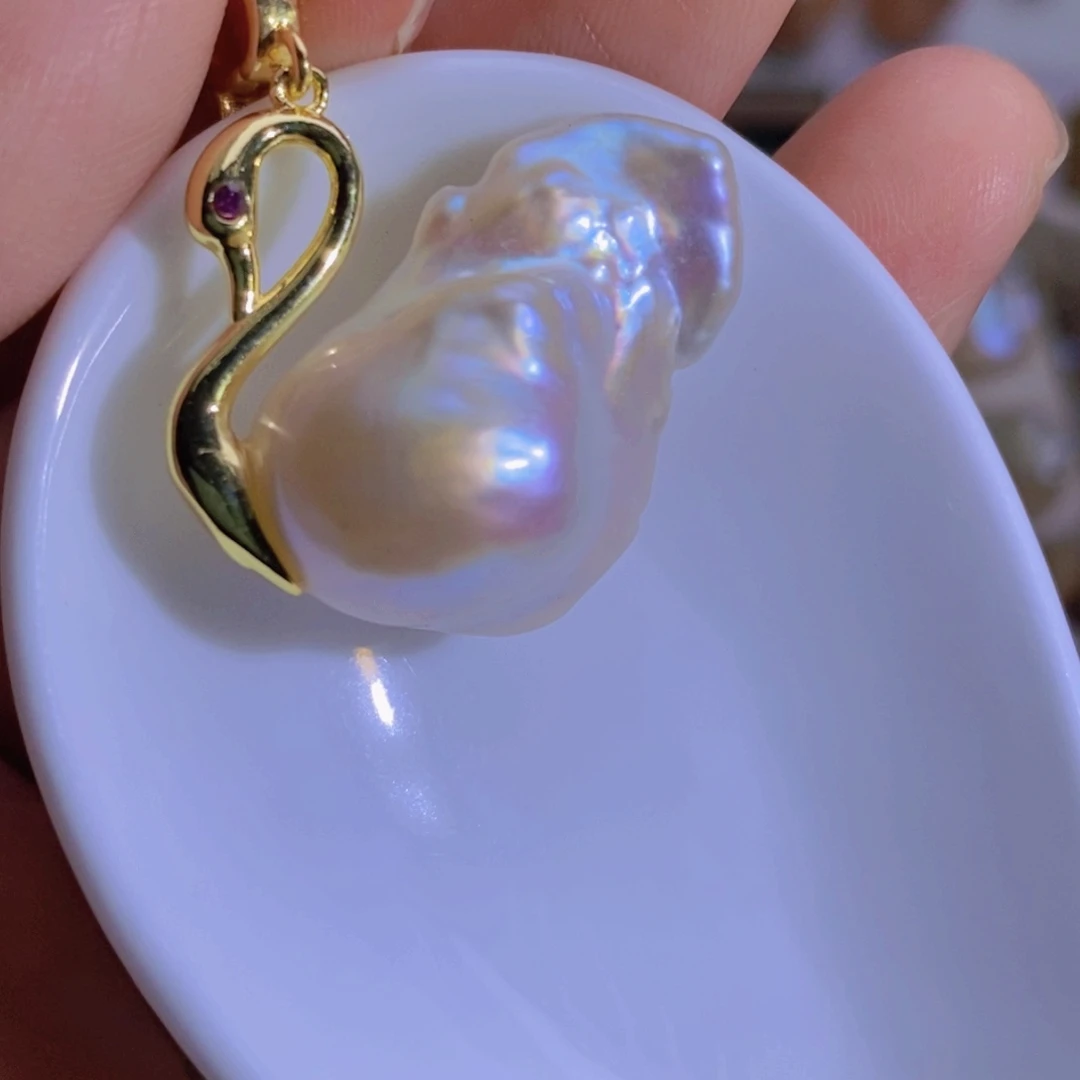 淡水珍珠天然淡水珍珠银S925镶嵌