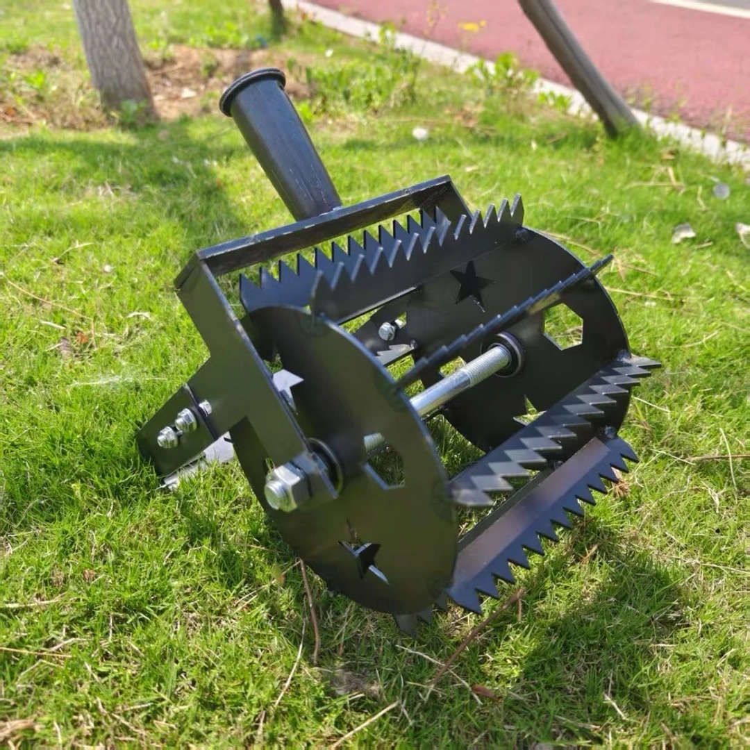 新款轮式锄草神器农用升级手推除草松土锰钢淬火锯齿耘锄加厚加宽