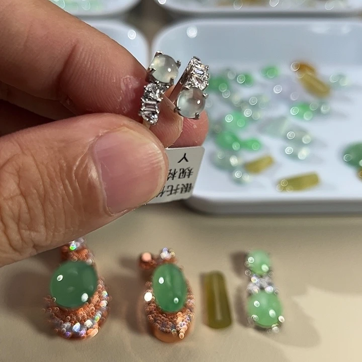 翡翠银S925镶嵌戒指