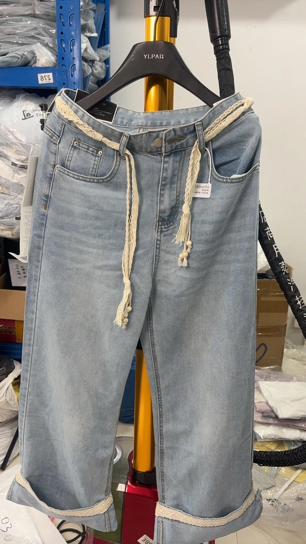 杨哥严选夏季新款韩版百搭宽松显瘦气质高腰阔腿裤8116