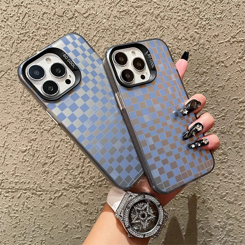 适用苹果17/华为pura80/小米/oppo/vivo高级感宫格防摔网红手机壳