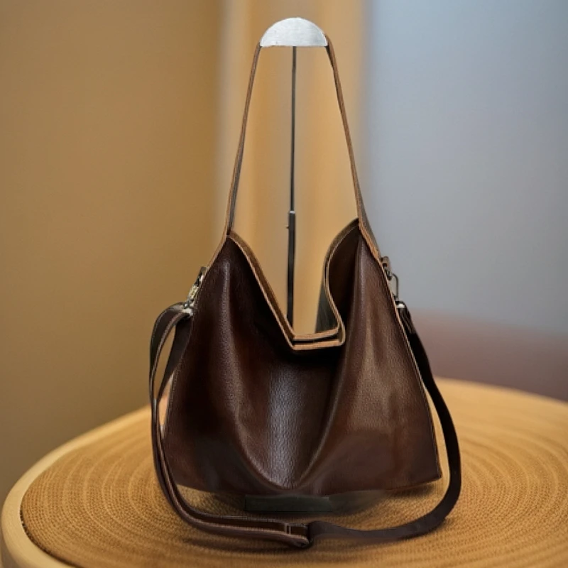 简约大方时尚真皮单肩包斜挎包8336